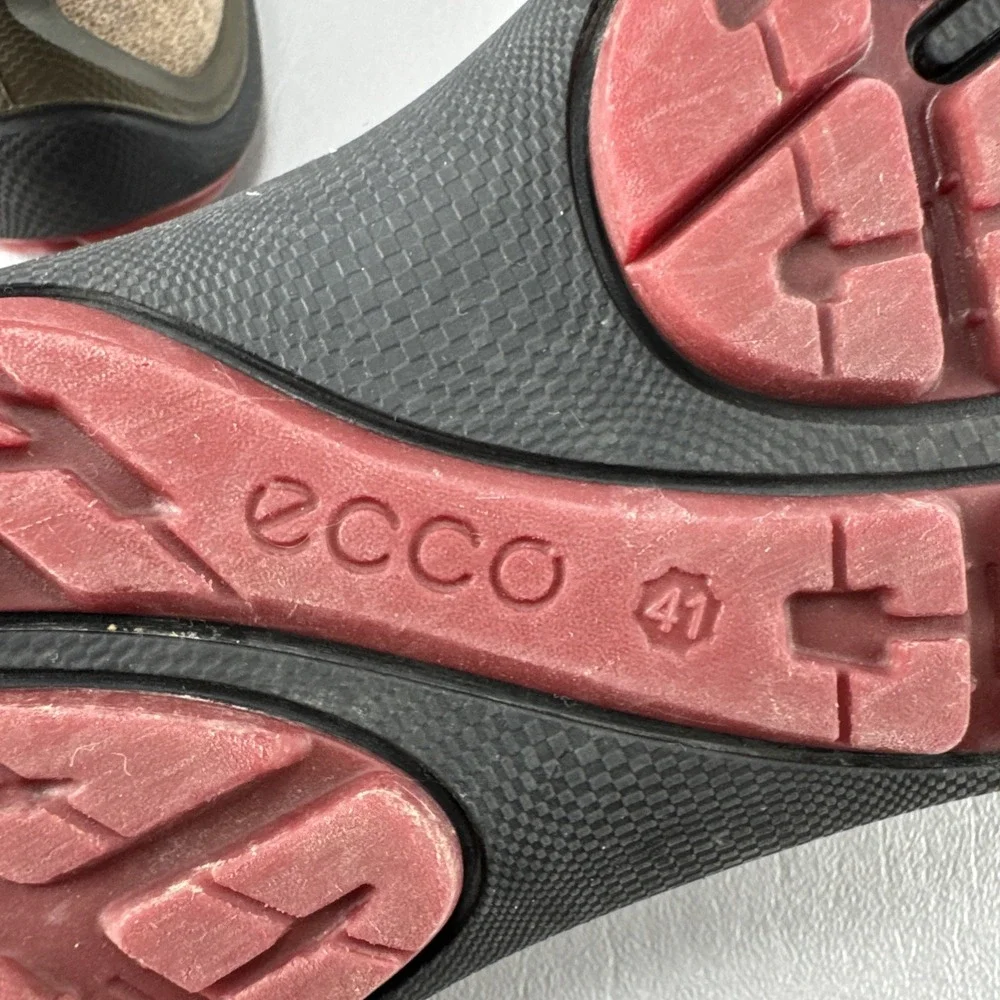 Ecco Biom Grip Shoes Mens Sz 41 US 7-7.5 Brown Distressed Casual Comfort Walking